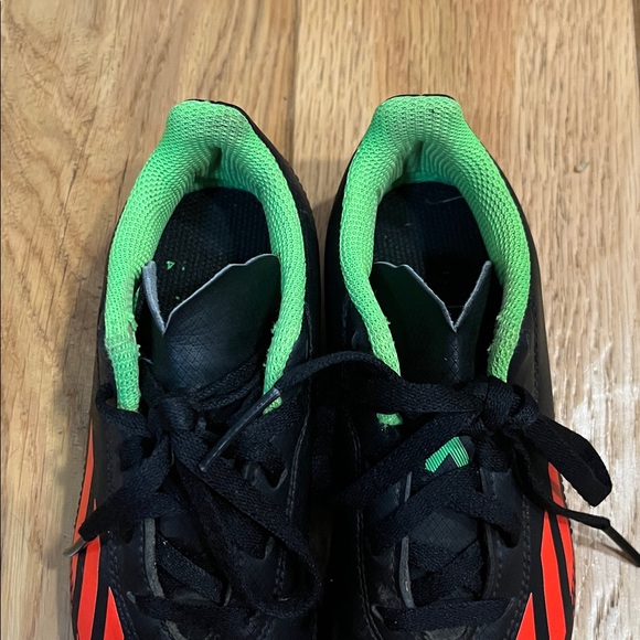 Adidas Black, Neon Green & Orange Soccer Cleats Boys Size 12k - Picture 4 of 12